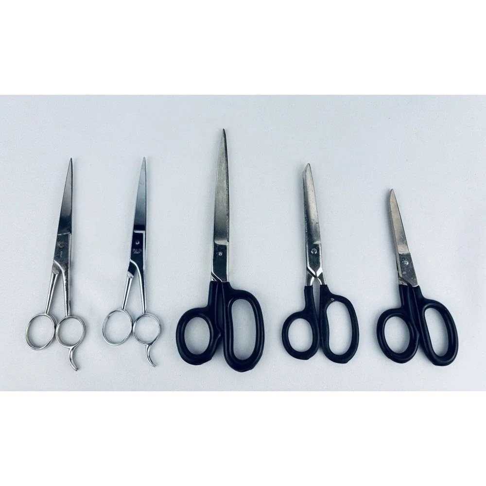 Lot Of Vintage Scissors - Hair- Fabric - Heritage - Verona - USA - Italy Merrill
